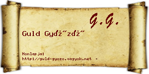 Guld Győző névjegykártya